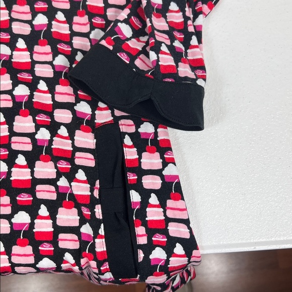 Kate Spade Sz Large Cupcake Print Sleep Shirt Pink & Red Pockets EUC - Picture 5 of 10